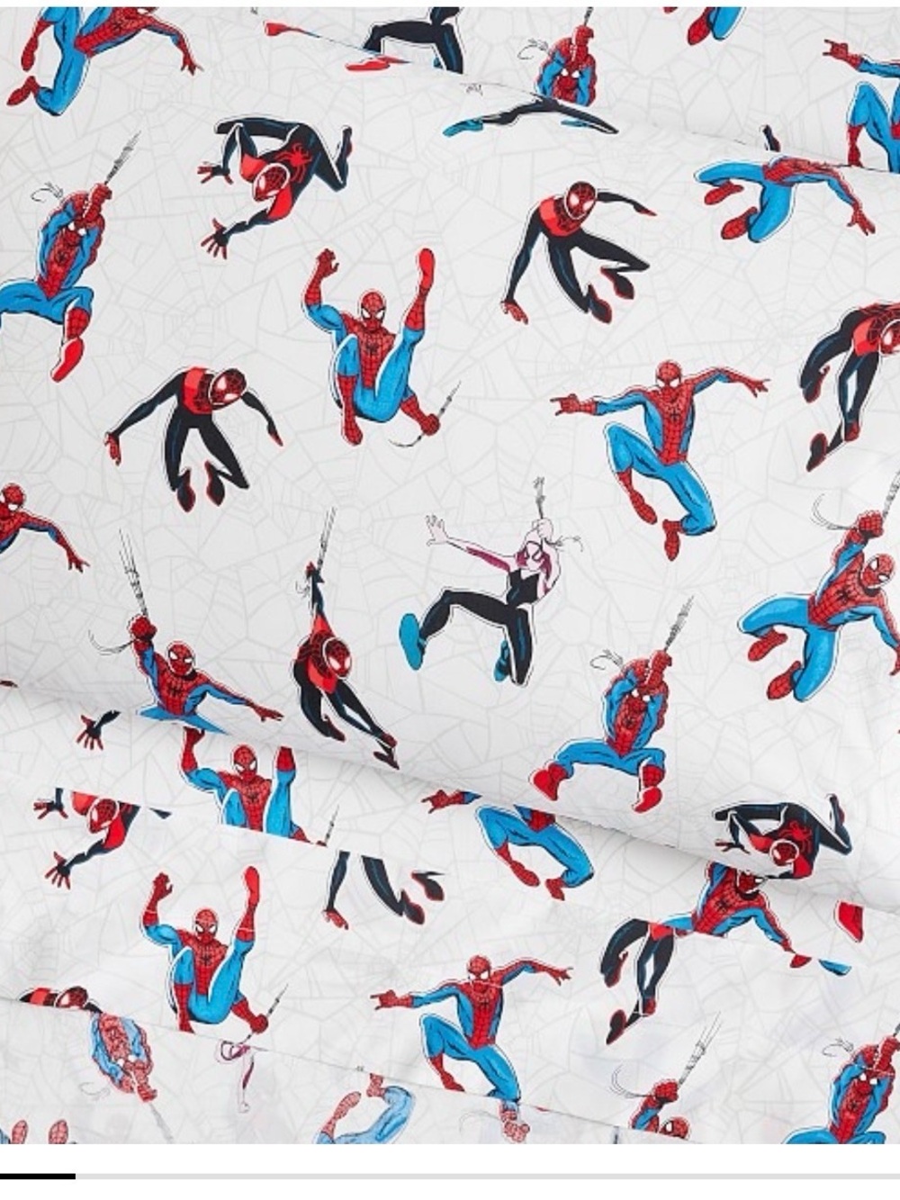 Pottery Barn Kids Glow in the Dark Spider-Man Full bedsheets - Picture 2 of 3